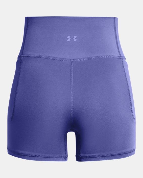 女士UA Meridian Middy短褲 in Purple image number 5